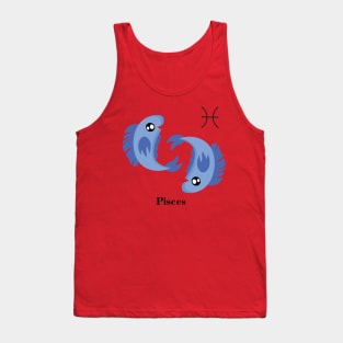 Pisces Zodiac Sign Cute Tank Top